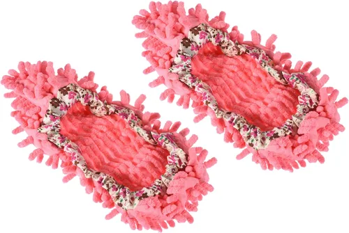 Vista 8 de 2 pares de fundas lavables de limpieza para zapatos, polvo de limpieza de suelos, pantuflas de microfibra de chenilla, para mopa de plumero, Azul