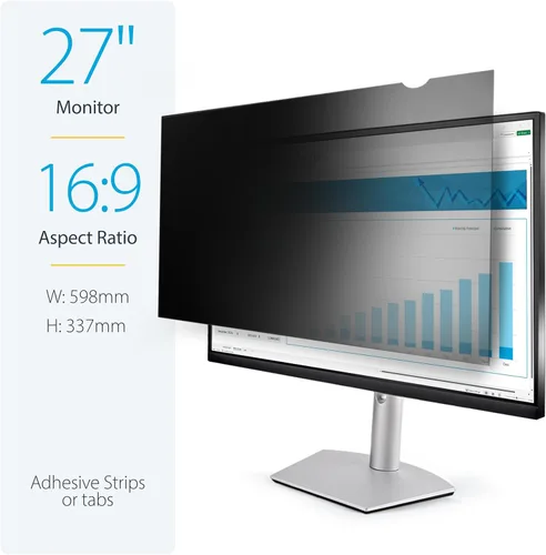 Vista 9 de StarTech.com Pantalla de privacidad para monitor Dell P3424WE curvado 21:9, filtro de doble cara, protector de pantalla de computadora, TAA