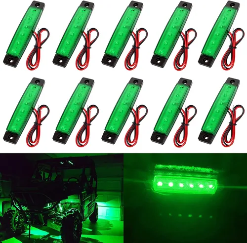 Vista 10 de 10 paquetes de luces LED de tira de roca impermeables, luces exteriores e interiores, luces de bajo brillo para ruedas y guardabarros, kits