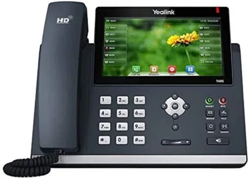 Yealink T48S IP Phone, 16 Lines. 7-Inch Color Touch Screen Display. USB 2.0, Dual-Port Gigabit Ethernet, 802.3af PoE, Power Adapter Not Included