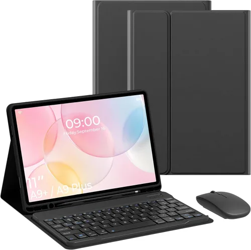 Vista 14 de Funda de teclado para Samsung Galaxy Tab A11+ Plus 2025/A9+ Plus de 11 pulgadas 2023, Samsung A9 Plus funda para tablet con ranura para bolígrafo, 7