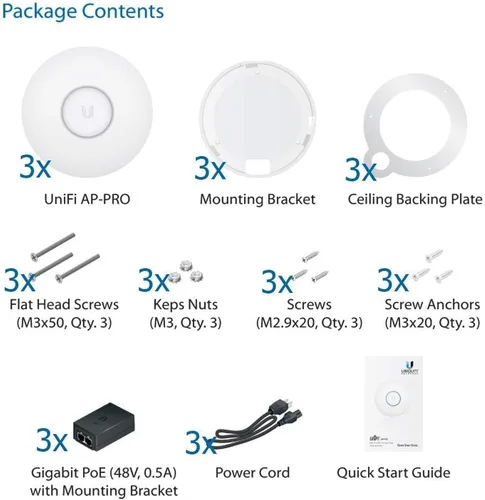 Vista 6 de Ubiquiti UniFi AP, AC PRO, paquete de 3 - UAP-AC-PRO-3(US)