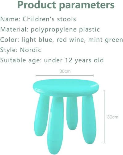 Vista 2 de Taburetes para niños, taburetes de aprendizaje de jardín de infantes, taburete de tocador para niños, taburetes ligeros de plástico son duraderos
