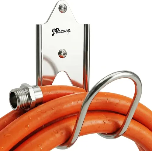 JBscoop Soporte para Manguera de Jardín, Colgador de Manguera de Jardín Montaje en Pared para Manguera de Agua, Cables de Extensión, Manguera de