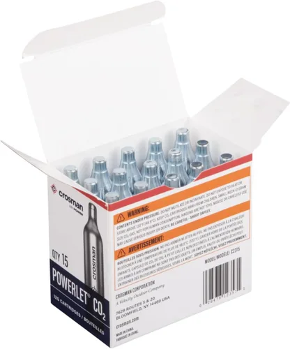 Vista 4 de Crosman Cartuchos de CO2 de 15 unidades para rifles de aire y pistolas de aire