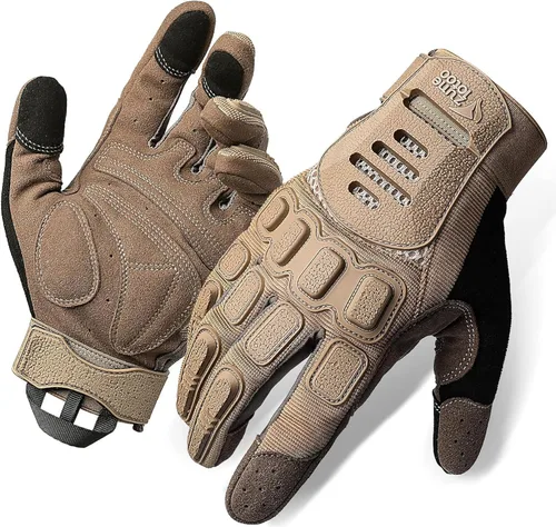 Vista 9 de ZUNE LOTOO Touchscreen Tactical Gloves Men with TPR Finger Impact Protection & Palm Padded for Motorcycle Airsoft Paintball Range Work