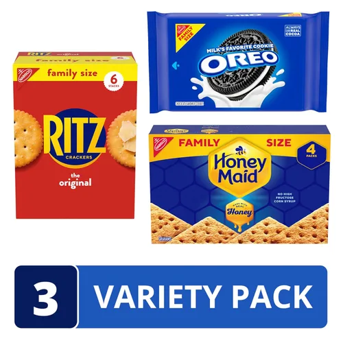 Vista 3 de Paquete variado de galletas OREO, RITZ & Honey Maid, tamaño familiar