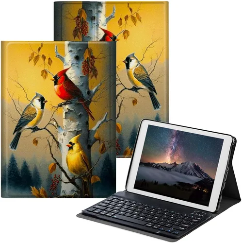 Vista 19 de Funda para Samsung Galaxy Tab S6 Lite 2022/2020 con teclado inalámbrico desmontable y soporte ajustable para proteger la funda de la tableta