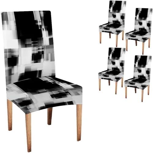 Vista 125 de CAPSCEOLL Juego de 4 fundas para sillas de comedor, color turquesa, turquesa, turquesa, turquesa, turquesa, verde azulado, fundas de asiento Parson