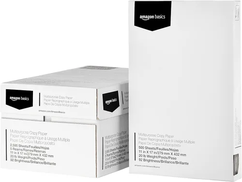 Vista 10 de Yaxa Basics - Papel para impresora multiusos, 20 libras, 8.5 x 11 pulgadas, 1 resma (500 hojas), blanco, luminosidad 92 GE