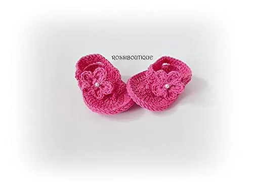 Vista 5 de Pink Baby Flip Flops, Newborn Sandals (6-9 months)