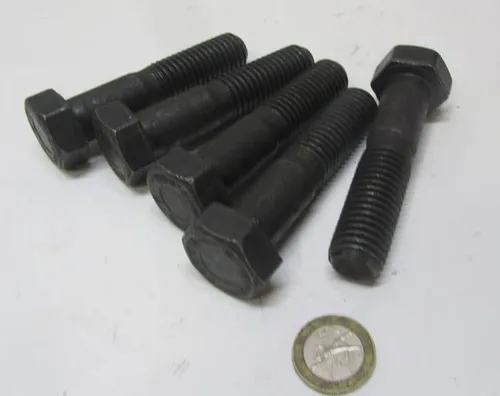 Vista 4 de Clase 10.9 Tornillos hexagonales de acero M18 x 0.098 in x 3.150 in de largo PT 5 piezas