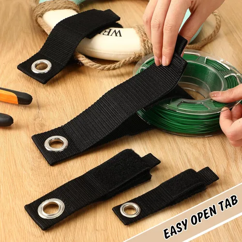 Vista 3 de Windyun 48 piezas de soporte de cable de extensión para almacenamiento, correas de extensión resistentes, organizador de cables para taller, garaje