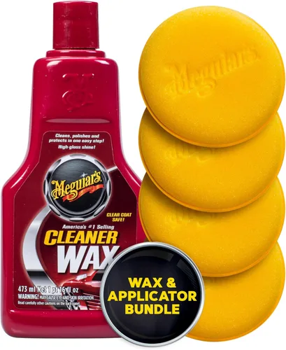 Meguiar's Paquete de almohadillas aplicadoras de espuma A1216 Cleaner Wax y Supreme Shine de 4 pulgadas