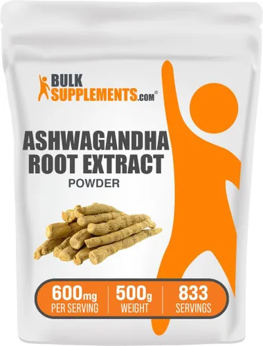 Vista 9 de Extracto de Ashwagandha, natural alivio del estrés, Bulksupplements, 1