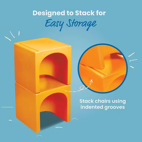 Vista 20 de ECR4Kids Tri-Me 3 en 1 silla cubo, muebles para niños, gris claro