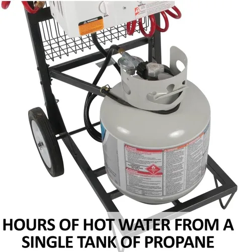 Vista 8 de Sistema de lavado equino portátil original Máxima comodidad con agua caliente instantánea Caballo cómodo y sin estrés