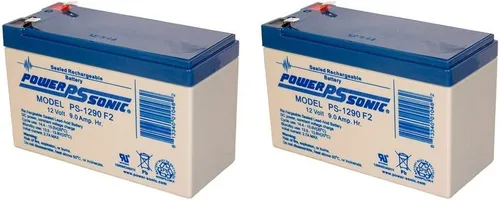Vista 2 de Power Sonic PS-1290 - Batería recargable SLA de 12 voltios y 9 amperios por hora, paquete de 2