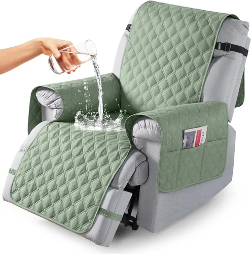 Vista 62 de TAOCOCO Fundas reclinables 100% impermeables, con correas para las piernas, funda de sofá reclinable reversible para silla reclinable, protector