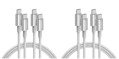 Vista 9 de Anker Cable USB C a USB C, paquete de 2 cables de carga rápida tipo C de 100 W de 3.3 pies para iPhone serie 17, MacBook Pro 2020, Pixel y más Negro
