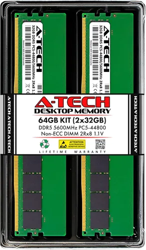 Vista 23 de A-Tech 8GB DDR5 4800MHz PC5-38400 CL40 UDIMM 1.1V sin ECC sin búfer DIMM 288-Pin PC de escritorio PC/computadora RAM módulo de actualización