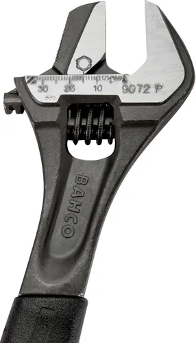 Vista 3 de Bahco 6" SAE Ergo - Llave industrial combinada ajustable/para tubos con acabado negro, boca reversible para doble funcionalidad, dientes agresivos