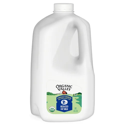 Organic Valley, Leche orgánica al 2%, 128 oz (galón)