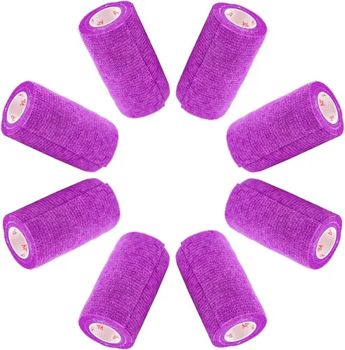 Vista 15 de Cinta adhesiva para veterinarios (negro) (paquete de 2) (4 pulgadas x 15 pies), autoadhesiva, adherente, cohesiva, flexible, autoadhesiva, rollo