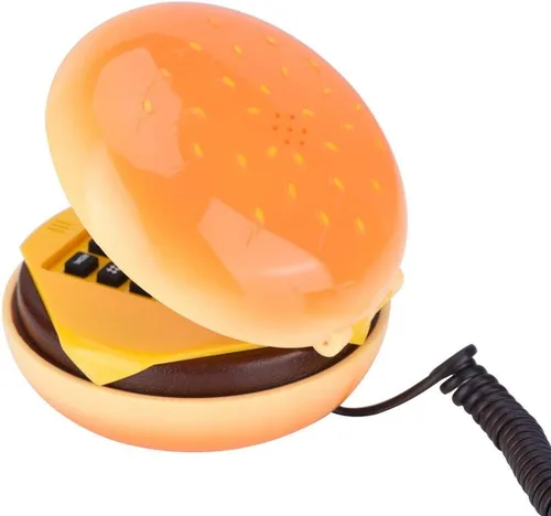Vista 7 de Hamburger House Phone - Novelty Burger Phone Gift for Home, Restaurant, Hotel, Office Decoration
