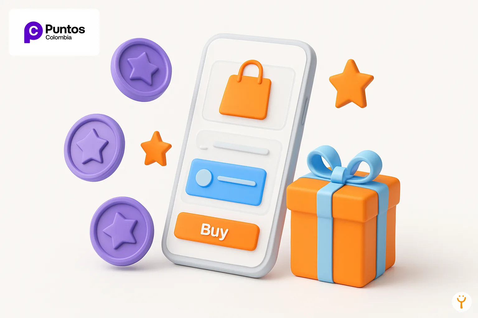 Ilustración de un usuario redimiendo Puntos Colombia en Yaxa
